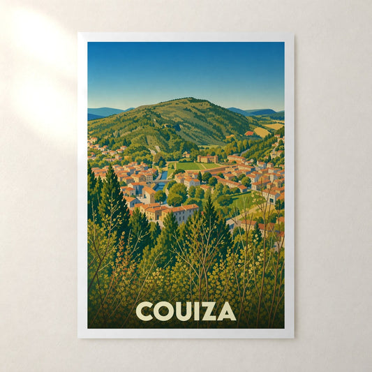 Affiche Couiza – sans cadre, accrochée au mur