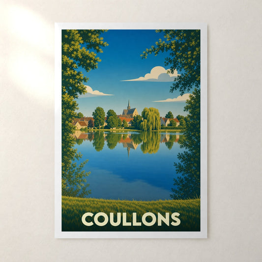 Affiche Coullons – sans cadre, accrochée au mur