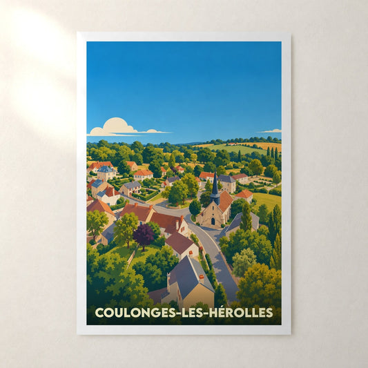 Affiche Coulonges-les-Hérolles – sans cadre, accrochée au mur