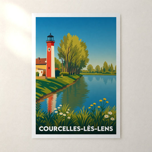 Affiche Courcelles-lès-Lens – sans cadre, accrochée au mur