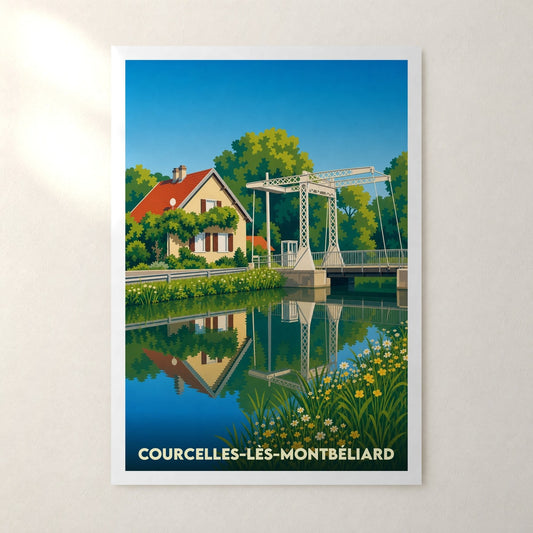 Affiche Courcelles-lès-Montbéliard – sans cadre, accrochée au mur