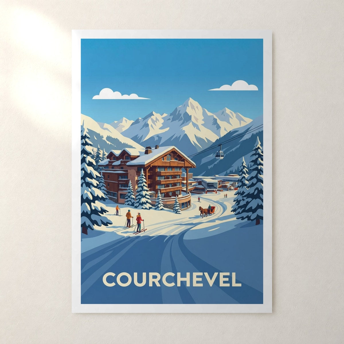 Affiche Courchevel – sans cadre, accrochée au mur