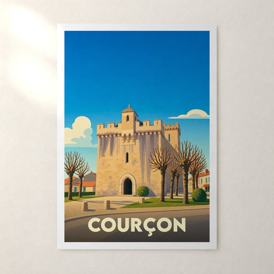 Affiche Courçon – sans cadre, accrochée au mur