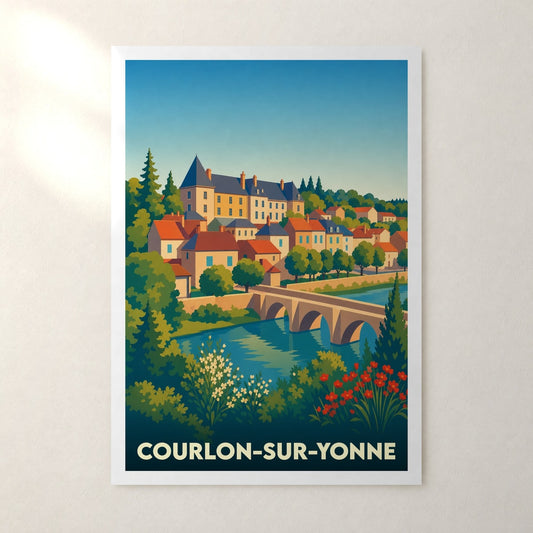Affiche Courlon-sur-Yonne – sans cadre, accrochée au mur