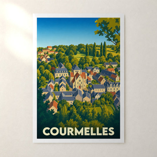 Affiche Courmelles – sans cadre, accrochée au mur