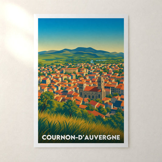 Affiche Cournon-d'Auvergne – sans cadre, accrochée au mur