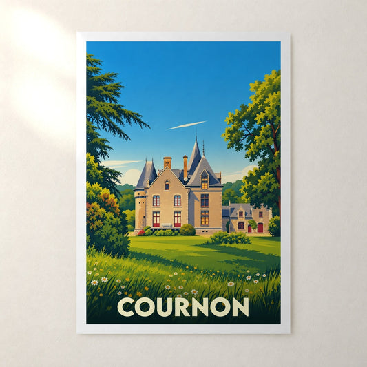 Affiche Cournon – sans cadre, accrochée au mur
