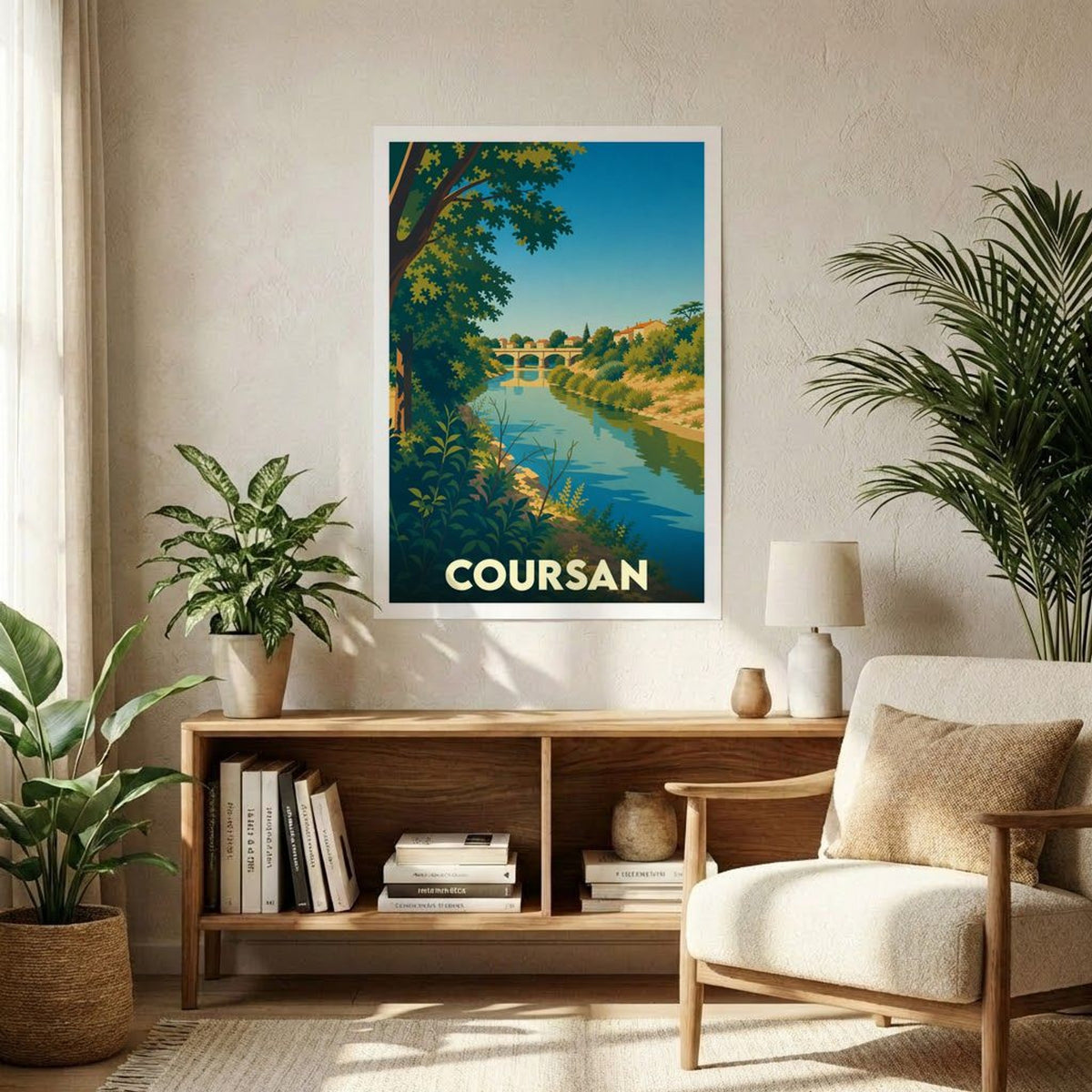 Affiche A1 (59,4 x 84,1 cm) Sans cadre souvenir de Coursan