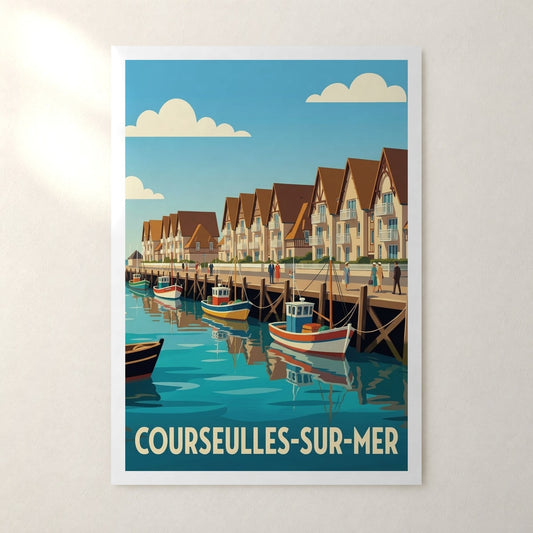 Affiche Courseulles-sur-Mer – sans cadre, accrochée au mur