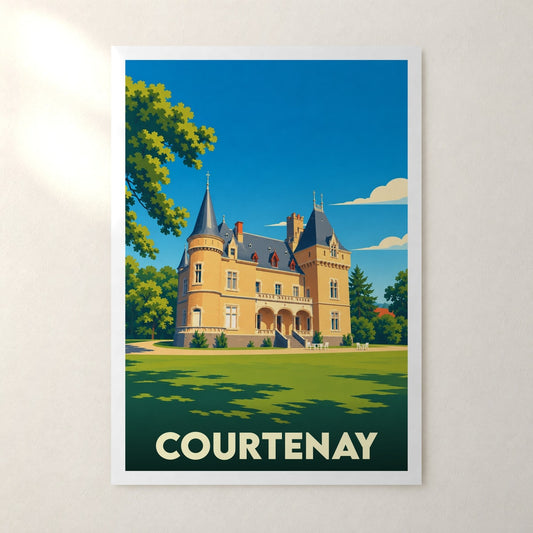 Affiche Courtenay (Isère) – sans cadre, accrochée au mur