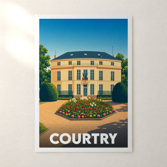 Affiche Courtry – sans cadre, accrochée au mur