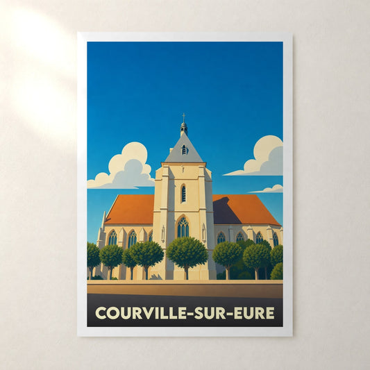 Affiche Courville-sur-Eure – sans cadre, accrochée au mur