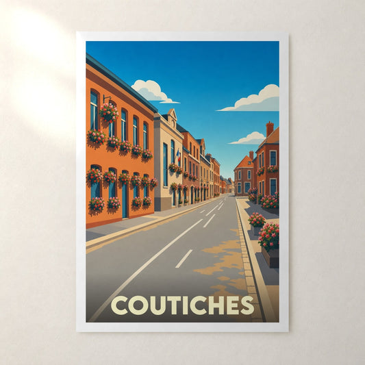 Affiche Coutiches – sans cadre, accrochée au mur