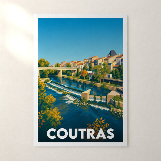 Affiche Coutras – sans cadre, accrochée au mur