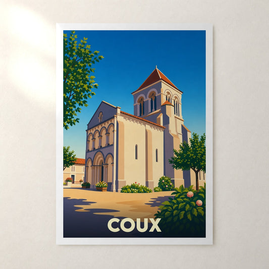 Affiche Coux – sans cadre, accrochée au mur