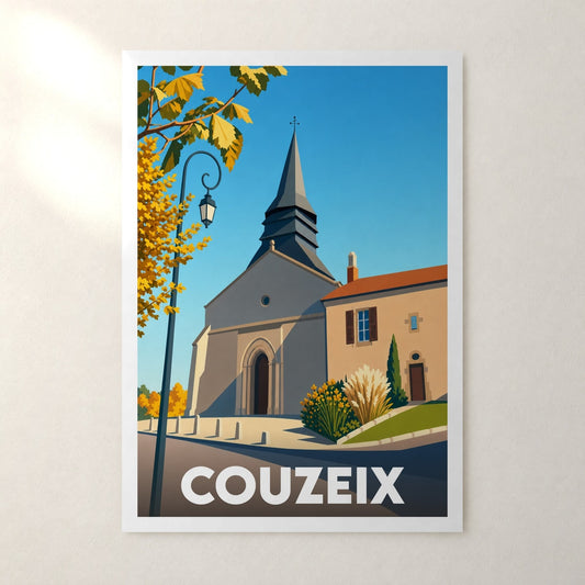 Affiche Couzeix – sans cadre, accrochée au mur