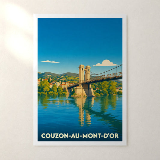 Affiche Couzon-au-Mont-d'Or – sans cadre, accrochée au mur