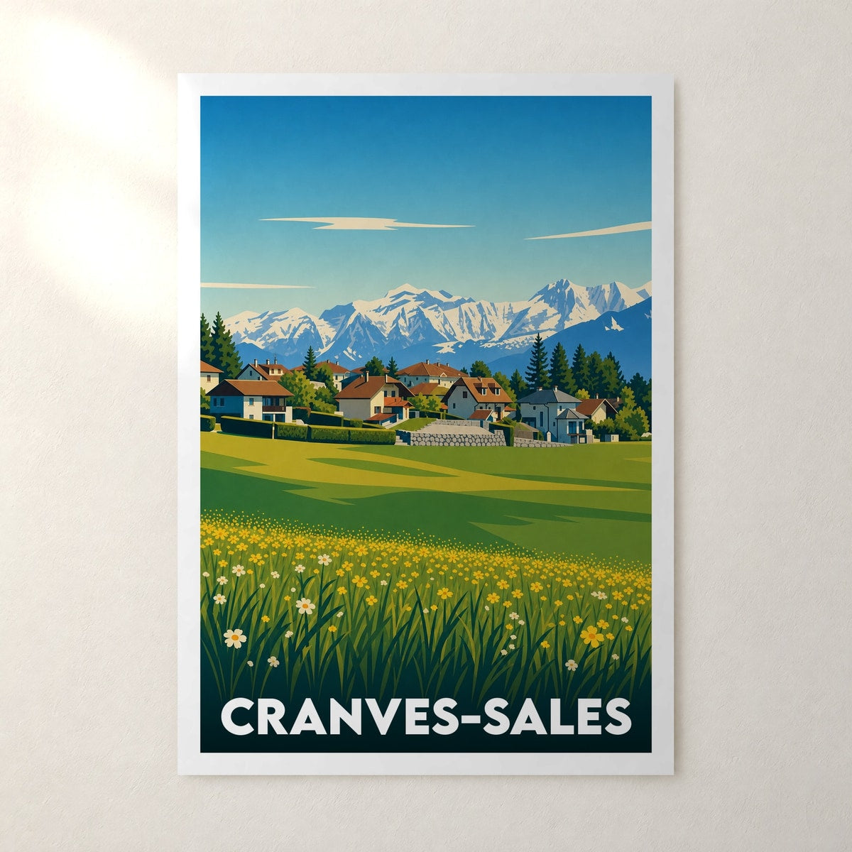 Affiche Cranves-Sales – sans cadre, accrochée au mur