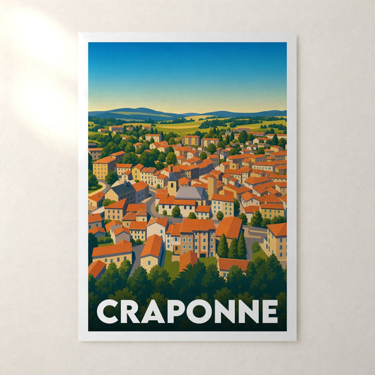Affiche Craponne – sans cadre, accrochée au mur