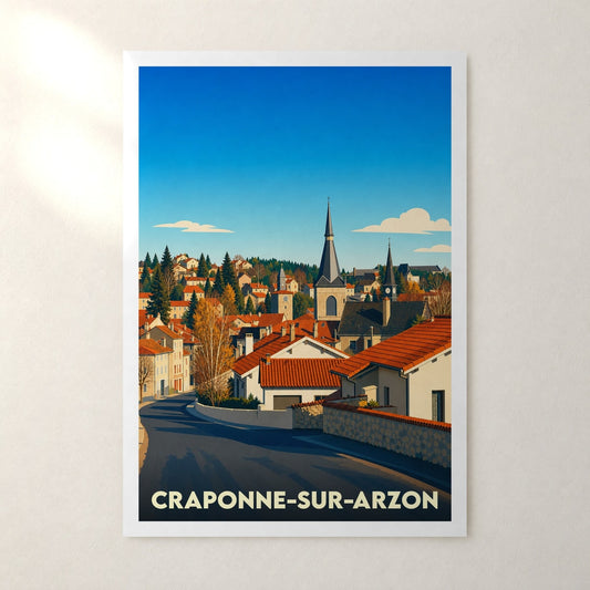 Affiche Craponne-sur-Arzon – sans cadre, accrochée au mur