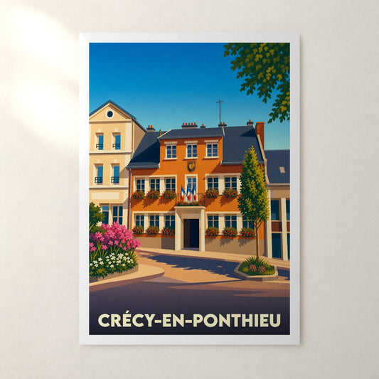 Affiche Crécy-en-Ponthieu – sans cadre, accrochée au mur