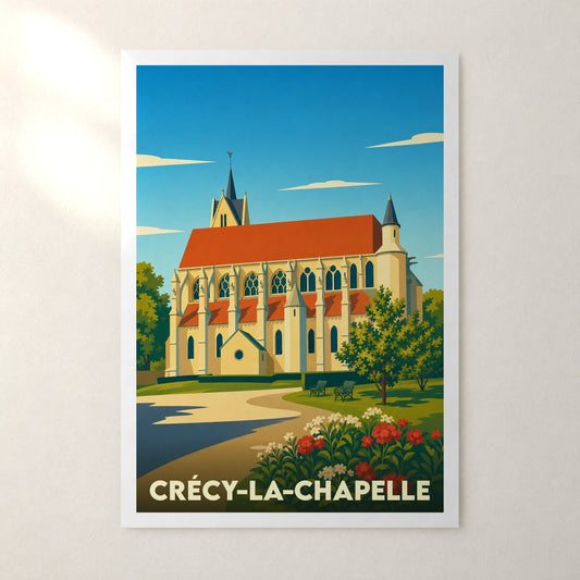 Affiche Crécy-la-Chapelle – sans cadre, accrochée au mur