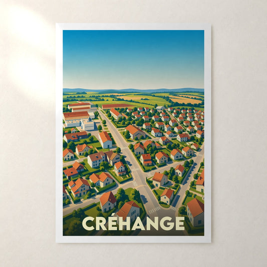 Affiche Créhange – sans cadre, accrochée au mur
