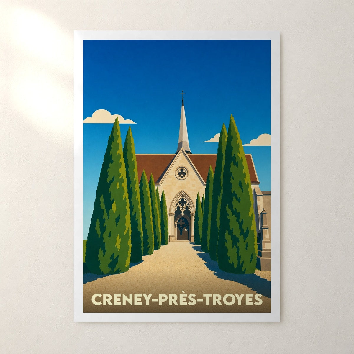 Affiche Creney-près-Troyes – sans cadre, accrochée au mur