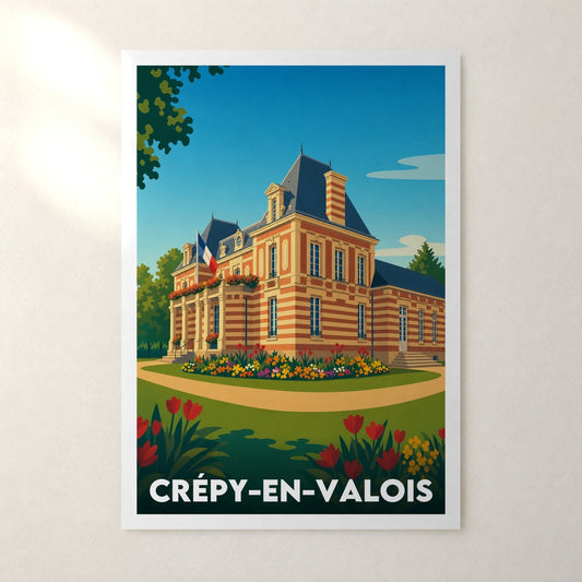 Affiche Crépy-en-Valois – sans cadre, accrochée au mur