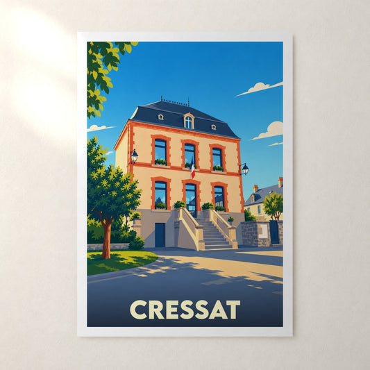 Affiche Cressat – sans cadre, accrochée au mur