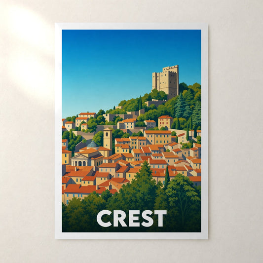 Affiche Crest – sans cadre, accrochée au mur