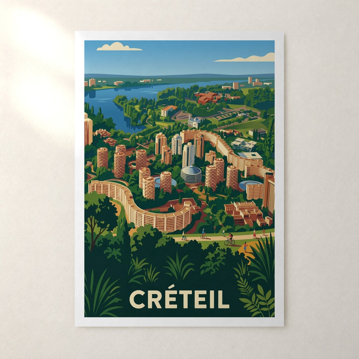 Affiche Créteil – sans cadre, accrochée au mur