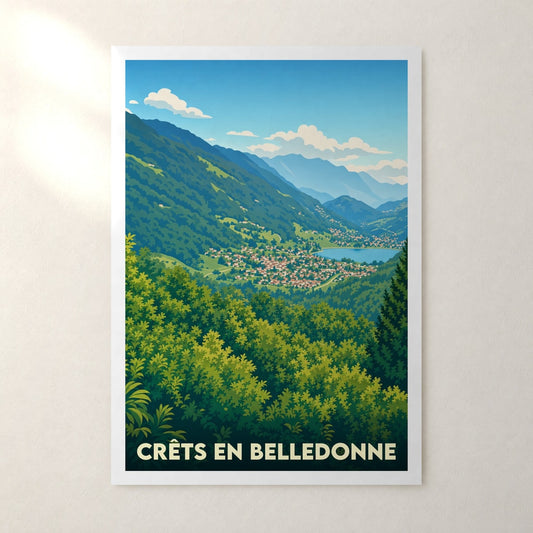 Affiche Crêts en Belledonne – sans cadre, accrochée au mur