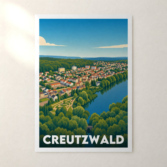Affiche Creutzwald – sans cadre, accrochée au mur