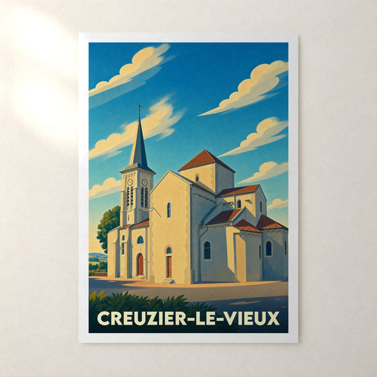 Affiche Creuzier-le-Vieux – sans cadre, accrochée au mur