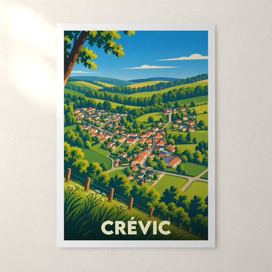 Affiche Crévic – sans cadre, accrochée au mur