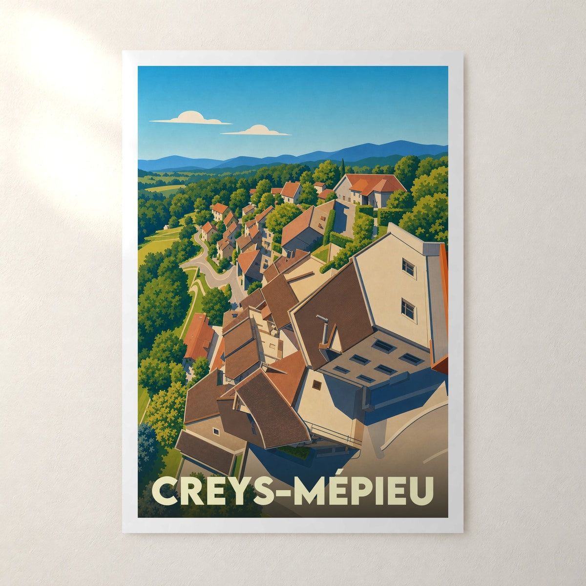 Affiche Creys-Mépieu – sans cadre, accrochée au mur