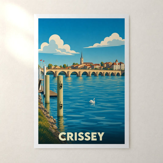 Affiche Crissey – sans cadre, accrochée au mur