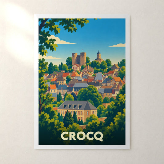 Affiche Crocq – sans cadre, accrochée au mur