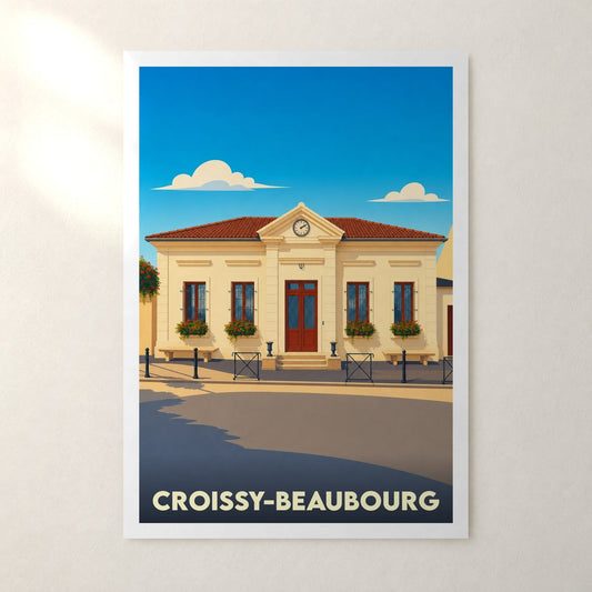 Affiche Croissy-Beaubourg – sans cadre, accrochée au mur