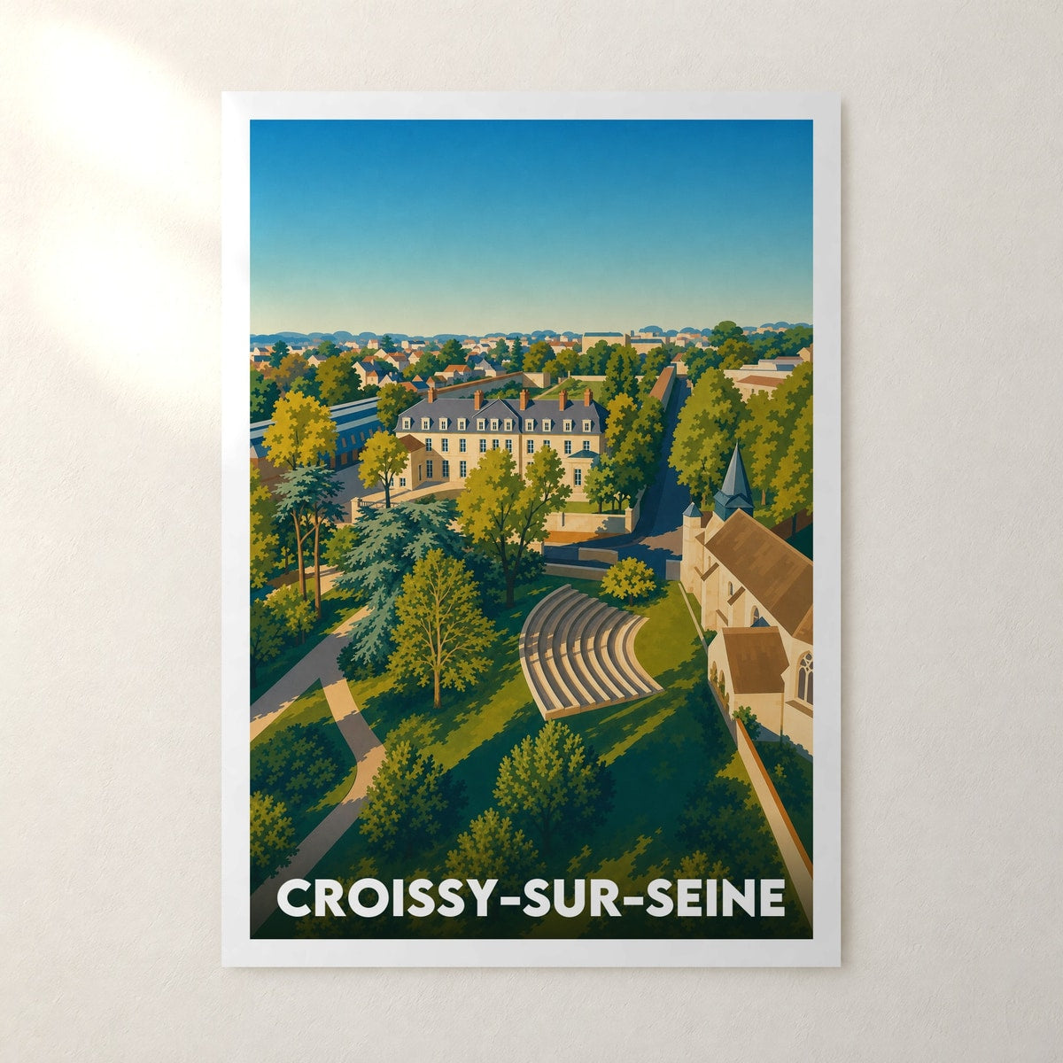 Affiche Croissy-sur-Seine – sans cadre, accrochée au mur