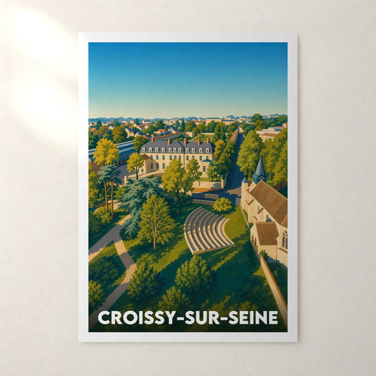 Affiche Croissy-sur-Seine – sans cadre, accrochée au mur