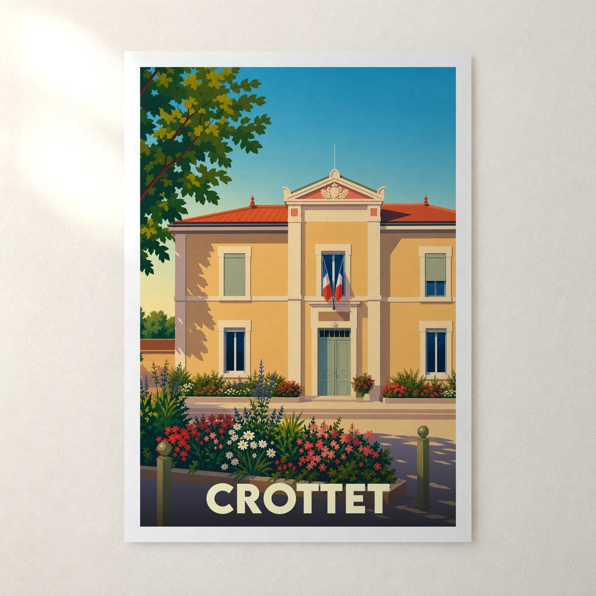 Affiche Crottet – sans cadre, accrochée au mur