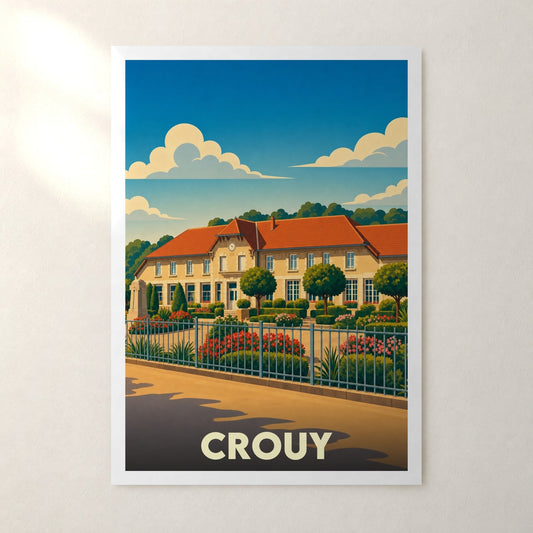 Affiche Crouy – sans cadre, accrochée au mur