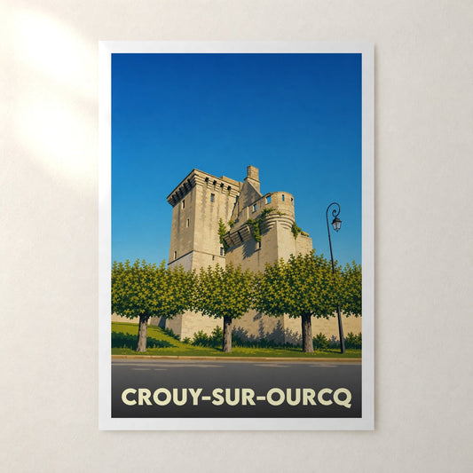 Affiche Crouy-sur-Ourcq – sans cadre, accrochée au mur