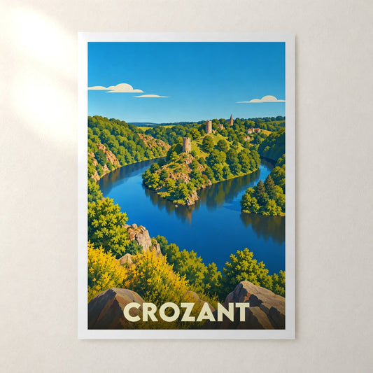 Affiche Crozant – sans cadre, accrochée au mur