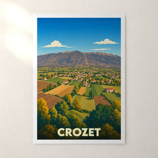 Affiche Crozet – sans cadre, accrochée au mur