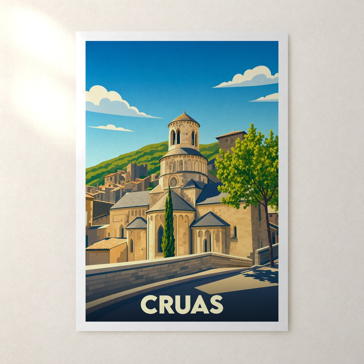 Affiche Cruas – sans cadre, accrochée au mur