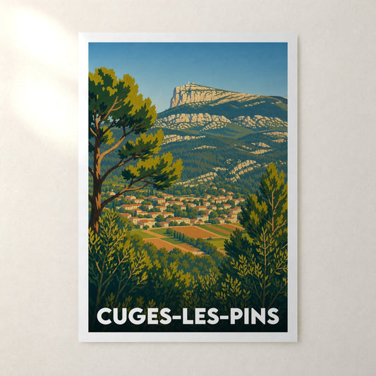 Affiche Cuges-les-Pins – sans cadre, accrochée au mur