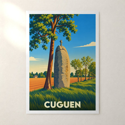 Affiche Cuguen – sans cadre, accrochée au mur